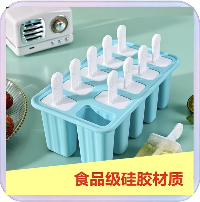 No_481_10-Piece Blue Ice Cream Popsicle Mold